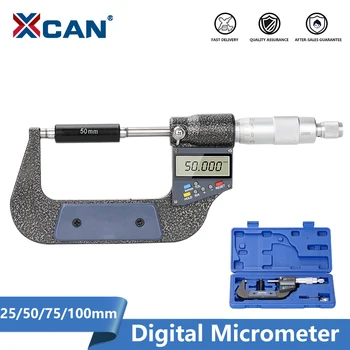 XCAN Mikrometer Natančnost 0.001 mm 0-25/50/75/100mm Zunaj Mikrometer Elektronsko Digitalno kljunasto merilo Gauge Merilnik Orodje za Ukrep