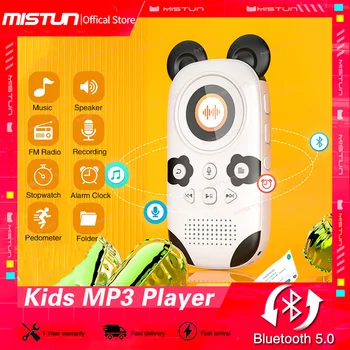 Otrok Glasbe MP3 Predvajalnik, Bluetooth 5.0 Prenosni Risanka Walkman z Zvočnik/FM/Recorde/Budilka/Štoparica Podpora do 64 gb