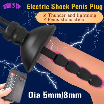 Električni Šok Penis Plug Sečnice Dilators Katetri Spolnih Igrač za Moške Elektro Stimulacije Čistost Kateter za Sondirne Dilator