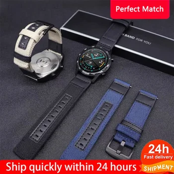 20 mm 22 mm Watch Pasu pas najlon Tkanine Za Samsung Galaxy Watch 3 Active2 Prestavi S3 Nadomestni Trakovi Amazfit HUAWEI Watch GT2