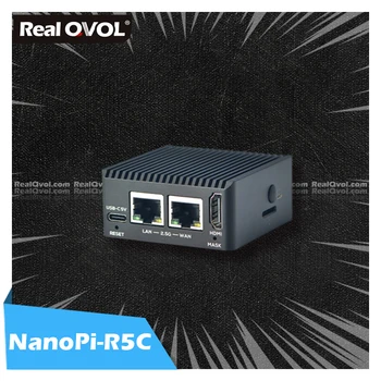 RealQvol NanoPi R5C Rockchip RK3568B2 A55 Dvojno 2.5 G Ethernet Port Podporo M. 2 WiFi Modul HDMI2.0 Linux/Openwrt/Debian/Ubuntu