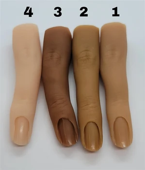 Poseable Silikonski Praksi prsti Prilagodljiv Nohtov Manekenka Prst za DIY Nohti Praksi（No. 1）Mehkih Nohtov Usposabljanje Model Praksi