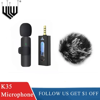 3,5 mm Brezžični Lavalier Mikrofon, Prenosni Avdio Video Snemanje Mini River Mikrofon Za Kamero AUX Zvočnikov avtomobilskega Zvočnega Pametni Telefon