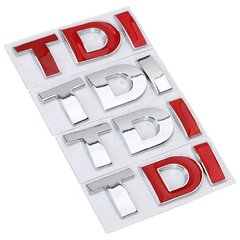 TDI Emblem Logotip Kovinski 3D Avto Nalepke Za VW Golf JETTA PASSAT MK4 MK5 MK6 Turbo Nalepko Črke Neposredno Vbrizgavanje Značko Dodatki