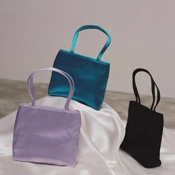Ženski torbici, saten torbica, mala, razkošno in modne ženske Retro korejski barva nakupovalna torba