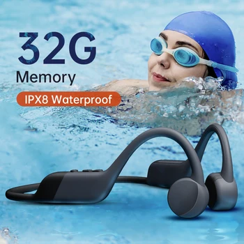 Za XIAOMI Plavanje Kostne Prevodnosti Slušalke Bluetooth Brezžične Slušalke IPX8 Nepremočljiva MP3 Predvajalnik 32 G Pomnilnik za Kopanje