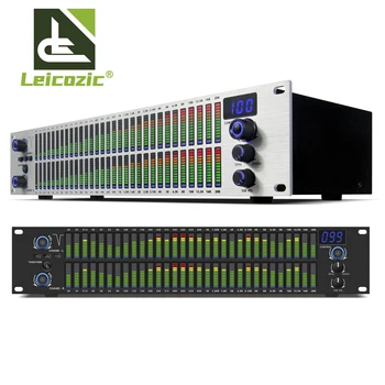 Leicozic Zvoka Izenačevalnik Digitalni 2-Kanalni 2U LED Spektra DSP Equalizador Profissional EQ312 Snemalni Studio Oprema