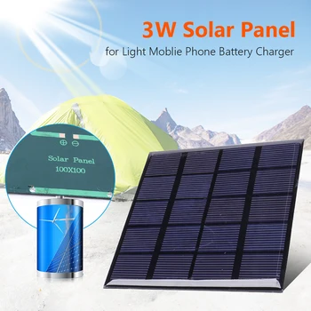 Sončne celice na Prostem 3W 5V DIY Sončne Celice Sistem za Nizke porabe Električne Naprave Svetlobe Moblie Telefon Baterija