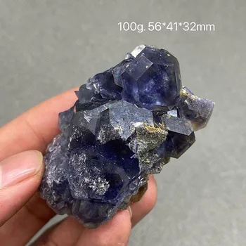 100% Naravna modra Vijolična fluorite gruče mineralnih osebkov Gem ravni Kamni in kristali