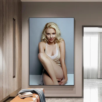 Scarlett Johansson Film, Poster Tiskanje HD Seksi Ženska Star Wall Art Platno Slikarstvo Plakat Slike Za Sobi Doma Dekor Cuadros