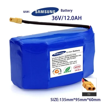 18650 Litij-ionska Baterija 36v 10s2p 4.4-12Ah 12000mAh Električni Skuter Hoverboard Polnilna 20A BMS za Električni Skuter
