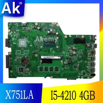 I5-4210/4200 -CPU 4GB X751LA motherboard REV:2.0 Za ASUS X751L X751LD X751LX X751LK X751LA K751L prenosni računalnik z matično ploščo X751LD
