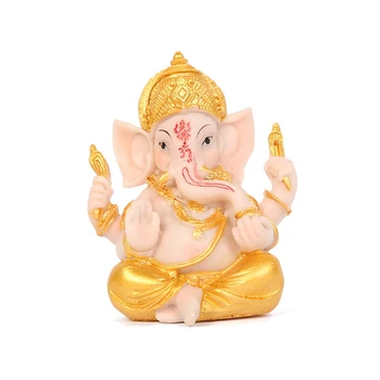 Haidianzi Zlato Gospod Ganesha Kip Bude, Slon Bog Skulpture Ganesh Figurice