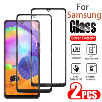 2PCS 9H Polno Kritje Kaljeno Steklo za Samsung A31 SM-A315F/DS Zaščitno Steklo za Samsung Galaxy A31 31 a31 Screen Protector