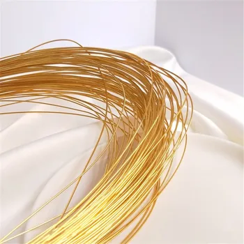 18K Zlato Plating Semi-trde žice, ne peeling zlata, bakrena žica ročne obliko navijanje diy prvi nakit material