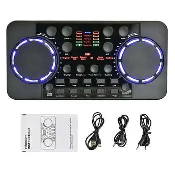 V300 Pro Live Streaming Zvočne Kartice 10 Zvočne Učinke 4.0 Avdio Vmesnik Mešalnik Za DJ Music Studio Snemanje Karaoke
