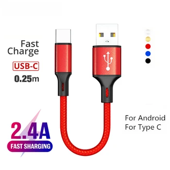 25 cm USB Charge Podatkovni Kabel Za iPhone 11 MAX XR 8 7 6Plus Polnjenje Kabli Za Huawei xiaomi Tip C kabel Mini Kratek Char