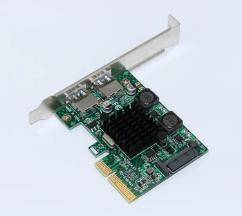 2 Vrata USB 3.1 PCI Express Kartic Superspeed USB 3.1 10Gbps Raiser Adapter PCIE PCI-E 3.0 X4 ASMedia ASM3142 Čipov za Namizje
