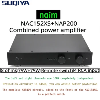 SUQIYA-Nova Temelji na NAIM NAC152 Preamp & NAP200 v Kombinaciji Ojačevalnik 75-vatne žarnice+75-vatne žarnice 8 Ohm 4 Način RCA Vhod Z Daljinskim upravljalnikom Različica