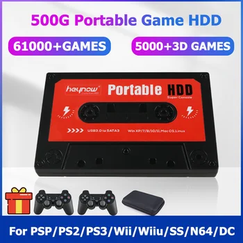 TSINGO 500 GB Prenosni Zunanji Igra HDD Batocera 34 z 61000+ Iger Za PS2/PS3/PS1/Wii/Wiiu Video Igra Konzola Za RAČUNALNIK/Prenosnik