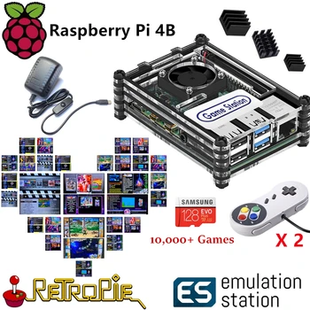 Novi Retro Posnemanje Postaja ES 128G Raspberry Pi 4B 10000+ Igre v 1 Retropie Arkadna Igra Konzola, Classic, Retro Igre, ki so PS NES