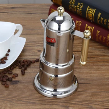 Stovetop Aparat Za Kavo Klasičnih Espresso Je Italijanska Moka Kava Lonec Iz Nerjavečega Jekla, Kavo Kavo Kavo Doma Ekstrakcijo Pagoda Pot