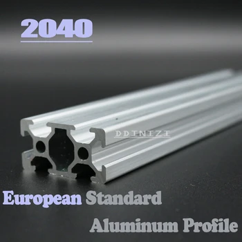2040 Evropski Standard Eloksiran Linearni Železniškega Aluminij Profil Ekstrudiranje 2040 za DIY 3D tiskalnik CNC Kotu Oklepajih