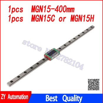 15 mm Linearno Vodilo MGN15 400mm linearni železniškega način + MGN15C ali MGN15H Dolge linearne prevoz za CNC X, Y, Z Osi