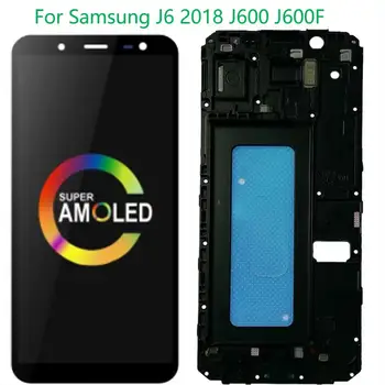 Orignal AMOLED Za Samsung Galaxy J6 2018 LCD-Zaslon SM-J600F J600F/DS J600FN Zaslon na Dotik Z Okvirjem Računalnike Skupščine Popravila