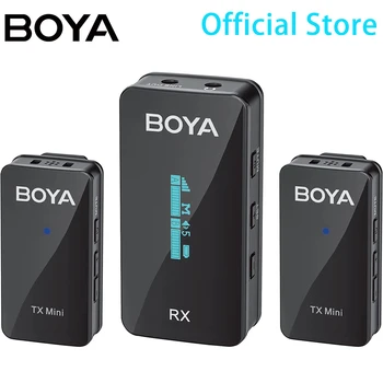 BOYA S-XM6 Mini S 2,4 GHz Dual-Channel Kondenzatorja Brezžični Lavalier River Mikrofon za PC Mobilne naprave (iPhone, Android Dslr Youtube