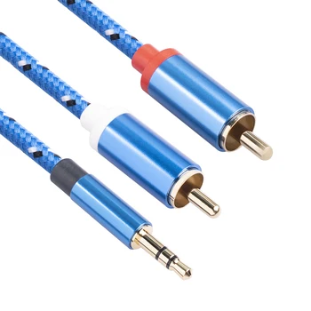 Kabel Hi-fi Stereo 3,5 mm, da 2RCA Avdio Kabel 3,5 mm za 2RCA Audio Kabel za AUX Vtičnica, 3.5 Y Cepilec za Ojačevalniki