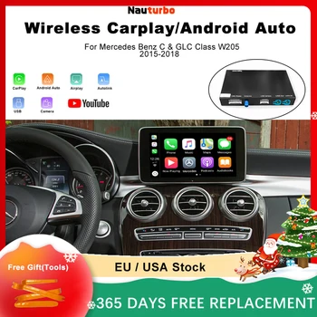 Brezžični CarPlay za Mercedes Benz C-Razred W205 & GLC 2014-2018, z Android Auto Mirror Link AirPlay Avto Funkcije predvajanja