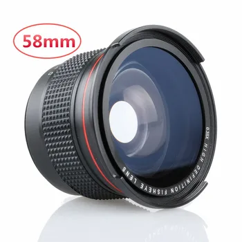 0.35 x Fisheye širokokotni Objektiv 58mm z Makro Objektiv za Canon EOS 1100D 600D 650D 500D 550D LF277