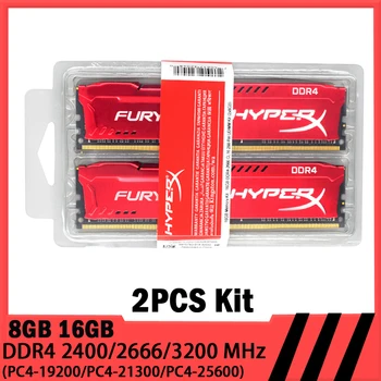 Memoria DDR4 RAM 16GB 2x8GB 32GB 2x16GB Kit 2400 3200 2666MHz Namizje Pomnilnik 288Pins 1,2 V PC4-25600 21300 19200 DIMM HyperX Ovni