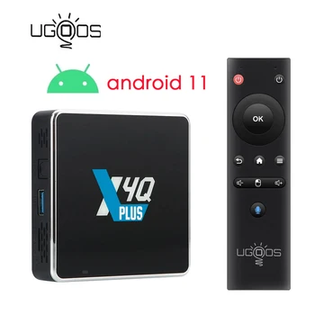 UGOOS X4Q Plus DDR4 4 GB, 64 GB Amlogic S905X4 Android 11 Smart TV Box X4Q PRO 32GB BT5.0 1000M LAN Set Top Box 4K Media Player