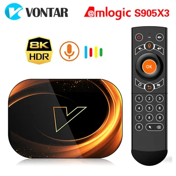 VONTAR X3 8K 4 GB 128GB Android 9.0 TV Box Amlogic S905X3 1000M Dvojno Wifi 4K Google Predvajalnik Youtube Media Player X3 4GB 32GB 64GB