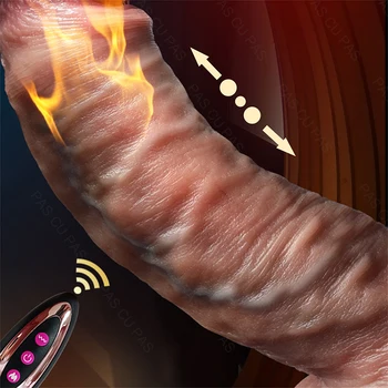 big realističen dildo, vibrator za ženske debele gume, ki je penis thrusting ogrevanje dildo priseska vibrator dildos za ženske